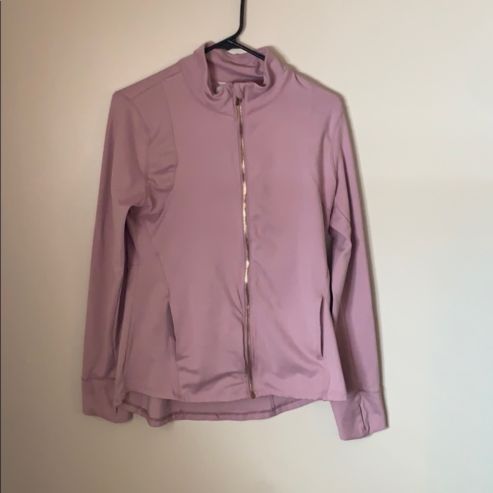 pink zip-up